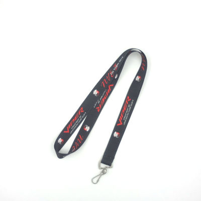 China 580mm/1180mm Länge Einzel-Personal Lanyards Schwarze Farbe mit Haken fournisseur