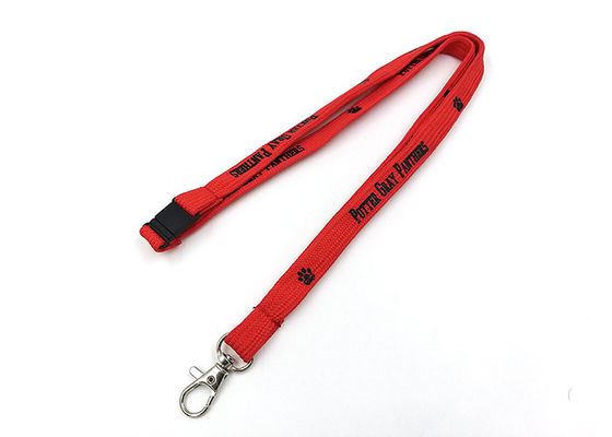 China Populäres Rot Custom Tubular Lanyards Polyester Material Seidenfläschendruck Logo fournisseur