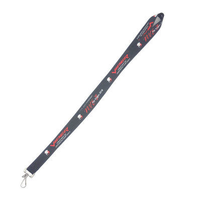 580mm/1180mm Länge Einzel-Personal Lanyards Schwarze Farbe mit Haken fournisseur