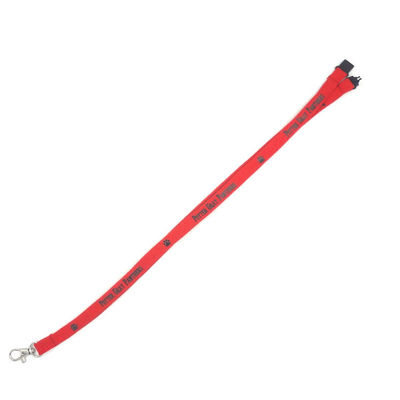 Populäres Rot Custom Tubular Lanyards Polyester Material Seidenfläschendruck Logo fournisseur