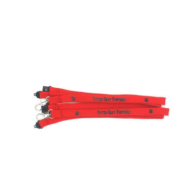 Populäres Rot Custom Tubular Lanyards Polyester Material Seidenfläschendruck Logo fournisseur