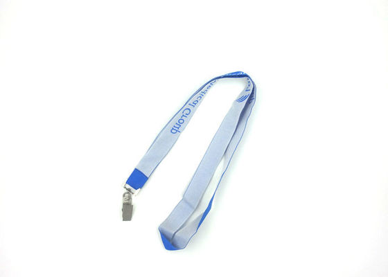 Gewebte Halsschnürsenkel Umweltschutzmaterialien mit Metall-Badge Clip fournisseur