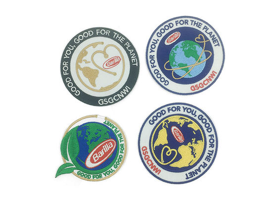 Custom Iron On Clothes Kleber Broderierte Patches Laserschnitt Grenze fournisseur