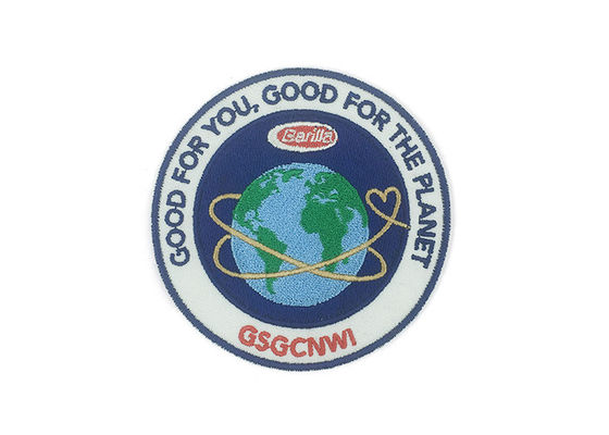 Custom Iron On Clothes Kleber Broderierte Patches Laserschnitt Grenze fournisseur