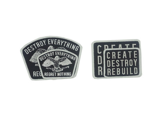 Gewebte Stoffe Nähen - Auf Klebstoff-Embroiderten Patches Quadratisch / Maßgeschneiderte Form fournisseur