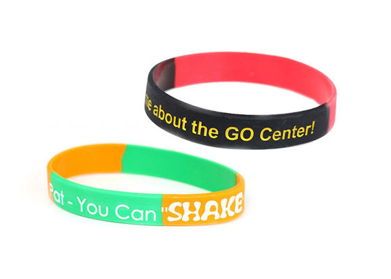 Massiv lila / rot Sport Silikon Armbänder Größe 200mmx12mmx2mm fournisseur