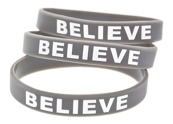 Blaue oder graue Sport-Silikon-Armbänder / kundenspezifische Silikon-Armbänder fournisseur