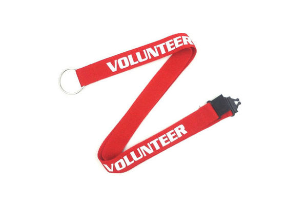 Maßgeschneiderte Größe Maßgeschneiderte bedruckte Lanyards, Polyester Maßgeschneiderte Logo Lanyards fournisseur