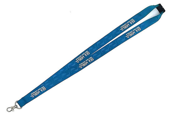 Logo Custom Impressed Nylon Lanyards Vollfarbe gedruckt Farbiges Design fournisseur